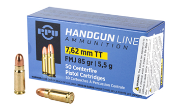 PRVI Partizan PISTOL PPU PPH7TF Handgun  7.62x25mm Tokarev 85 gr Full Metal Jacket (FMJ) 50 Bx/ 10 Cs