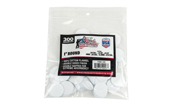 Pro-shot Produc PATCHES Pro-Shot 1-300 Cleaning Patches  .22-.270 Cal 1" Cotton Flannel 300 Per Bag