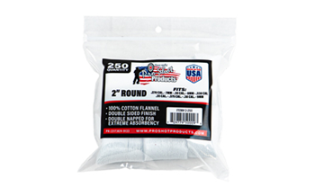 Pro-shot Produc PATCHES Pro-Shot 2-250 Cleaning Patches  38/270 Cal 2" Cotton Flannel 250 Per Bag