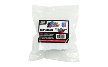 Pro-shot Produc PATCHES Pro-Shot 21/4-250 Cleaning Patches  .38-.45 Cal/Multi-Gauge 2.25" Cotton Flannel