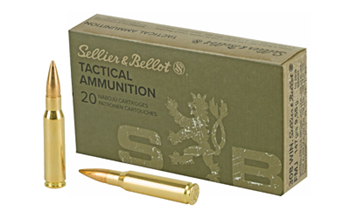 RIFLE Sellier & Bellot SB308A Rifle  308 Win 147 gr Full Metal Jacket (FMJ) 20 Bx/ 25