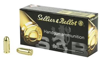 PISTOL Sellier & Bellot SB380A Handgun  380 ACP 92 gr Full Metal Jacket (FMJ) 50 Bx/ 20