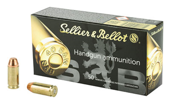 PISTOL Sellier & Bellot SB40B Handgun  40 S&W 180 gr Full Metal Jacket (FMJ) 50 Bx/ 20
