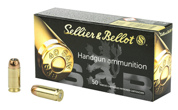 PISTOL Sellier & Bellot SB40C Handgun  40 S&W 180 gr Jacketed Hollow Point (JHP) 50 Bx/