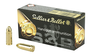 PISTOL Sellier & Bellot SB9A Handgun  9mm Luger 115 gr Full Metal Jacket (FMJ) 50 Bx/ 2