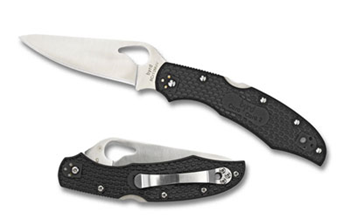 BYRD Spyderco BY03PSBK2 Byrd Cara Cara 2 Lightweight 3.75" Folding Drop Point Part Se