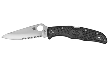 ENDURA4 Spyderco C10PSBK Endura 4 Lightweight 3.75" Folding Drop Point Part Serrated VG-