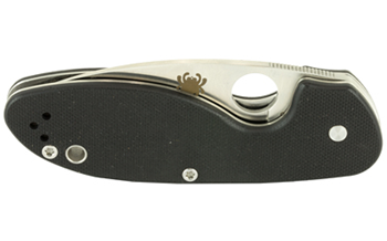 EFFICIENT Spyderco C216GP Efficient  2.98" Folding Drop Point Plain 8Cr13MoV SS Blade Blac