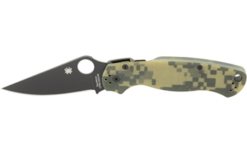 PARA-MILITARY2 Spyderco C81GPCMOBK2 Para Military 2  3.44" Folding Drop Point Plain Black CPM S