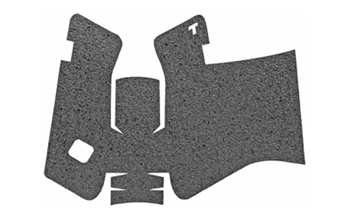 Talon Grips Inc RUBBER Talon Grips 380R Adhesive Grip  Textured Black Rubber for Glock 17,19x,22,24,31,
