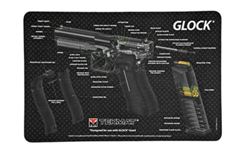 Tekmat FOR GLOCK TekMat TEKR17GLOCKCA Glock 3D Cutaway Cleaning Mat Multi Color Rubber 17" Long