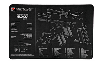 Tekmat GLOCK GEN 4 TEK-R17-GLOCK-G4 TEKMAT PISTOL MAT FOR GLK GEN 4 BLK