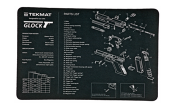 Tekmat FOR GLOCK TekMat TEKR17GLOCK Original Cleaning Mat  featuring Glock Parts Diagram 11" x 17