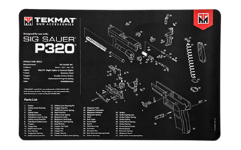 Tekmat  TEK-R17-SIGP320 TEKMAT PISTOL MAT SIG P320