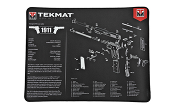 Tekmat  TekMat TEKR201911 1911 Ultra Cleaning Mat Black/White Rubber 20" Long 1911 Parts