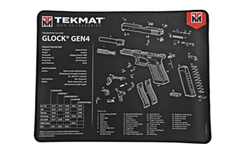 Tekmat GLOCK GEN 4 TekMat TEKR20GLOCKG4 Glock Gen4 Ultra Cleaning Mat Black/White Rubber 20" Long G
