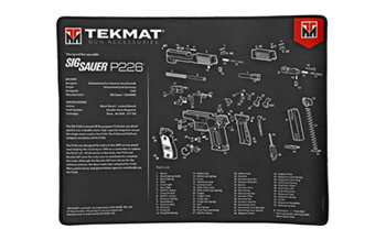 Tekmat SIG P226 TekMat TEKR20SIGP226 SiG Sauer  P226 Ultra Cleaning Mat Black/White Rubber 20" L