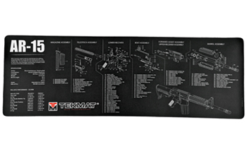 Tekmat  TekMat TEKR36AR15 AR-15 Cleaning Mat Black/White Rubber 36" Long AR-15 Parts Dia