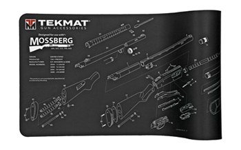 Tekmat  TekMat TEKR36MOSSBERGG Mossberg Shotgun Cleaning Mat Black/White Rubber 36" Long