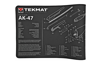 Tekmat  TekMat TEKR44AK47 AK-47 Ultra Cleaning Mat Black/White Rubber 44" Long AK-47 Par
