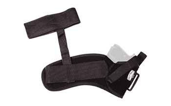 UM88121 Uncle Mike's 88121 Ankle Holster Size 12 Style made of Cordura with Black Finish