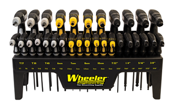 P-HANDLE Wheeler 1081957 SAE/Metric Hex & Torx P-Handle Set Black Rubber Handle 30 Pieces