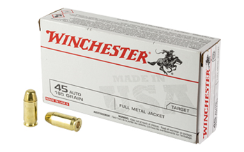 Winchester Ammu USA WHITE BOX USA45A WIN USA TRGT 45AUTO 185GR FMJ 50/500