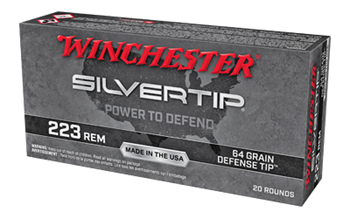 Winchester Ammu SILVERTIP Winchester Ammo W223ST Silvertip  223 Rem 64 gr Defense Tip 20 Bx/10 Cs