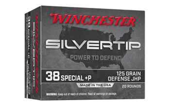 Winchester Ammu SILVERTIP Winchester Ammo W38PST Silvertip  38 Special +P 125 gr Jacketed Hollow Point (JH