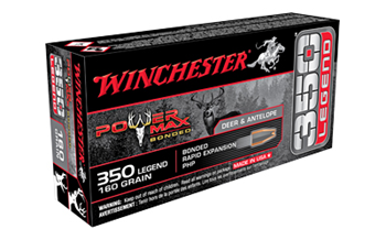 Winchester Ammu POWERMAXBONDED Winchester Ammo X3501BP Power Max Bonded  350 Legend 160 gr Bonded Rapid Expansi