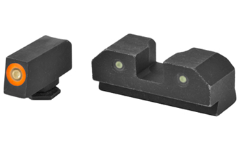 Xs Sights  XS Sights GLR012P6N R3D Night Sights 3-Dot Set Tritium Green with Orange Outline