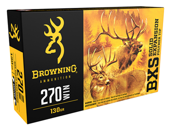 Browning Ammuni 100688 Browning Ammo B192402701 BXS   270 Winchester 130 GR Terminal Tip 20 Bx/ 10 Cs