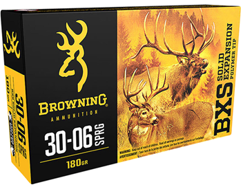 Browning Ammuni 100689 Browning Ammo B192430061 BXS   30-06 Springfield 180 GR Terminal Tip 20 Bx/ 10 C