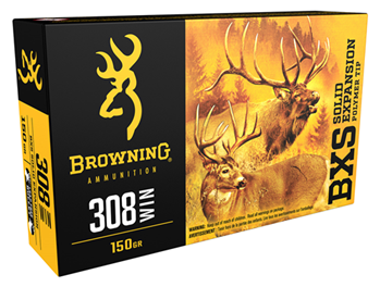 Browning Ammuni 100690 Browning Ammo B192403081 BXS   308 Win/7.62 NATO 150 GR Terminal Tip 20 Bx/ 10 C