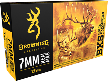 Browning Ammuni 100693 Browning Ammo B192400071 BXS  7mm Rem Mag 139 gr Terminal Tip 20 Bx/ 10 Cs