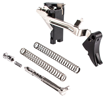 Zev Technologie 100810 ZEV FULADJULT9BB Fulcrum Adjustable Trigger Ultimate Kit Curved with Black Safet