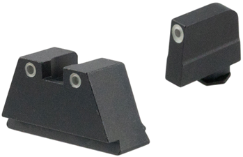 Ameriglo 100825 AmeriGlo GL349 Tall Suppressor Height Sight 3XL Tritium Green with White Outline