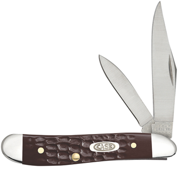 Case & Sons Cut 101003 Case 00046 Peanut  2.10"/1.53" Folding Clip/Pen Plain As-Ground Tru-Sharp SS Bla