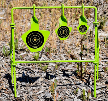 Gsm Outdoors 101167 SME SMEST22FLD Spinning Target  Handgun Steel Black/Green Bullseye Illustration