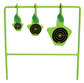 Gsm Outdoors 101168 SME SMEST22 Spinning Target  Rimfire Pistol/Rifle Steel Black/Green Bullseye Ill