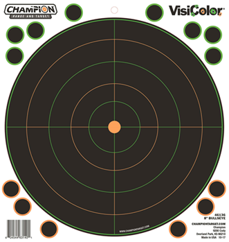 Champion Traps 101403 Champion Targets 46136 VisiColor  Self-Adhesive Paper Pistol/Rifle Black/Orange