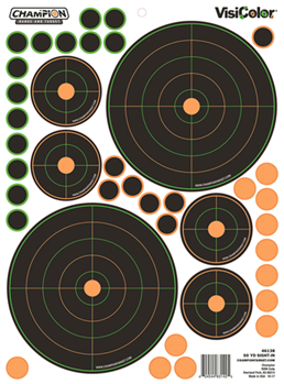Champion Traps 101405 Champion Targets 46138 VisiColor Variety Pack Self-Adhesive Paper Black/Orange 5