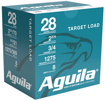 Aguila Ammuniti 102132 Aguila 1CHB2879 Hunting High Velocity 28 Gauge 2.75" 3/4 oz 9 Shot 25 Bx/ 10