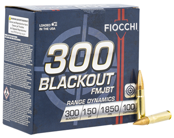 Fiocchi Ammunit 102220 Fiocchi 300BARD1 Range Dynamics  300 Blackout 150 gr Full Metal Jacket Boat Tail