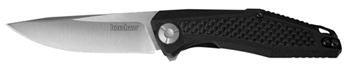 102398 Kershaw 4037 Atmos  3" Folding Drop Point Plain Satin 8Cr13MoV SS Blade Black Te
