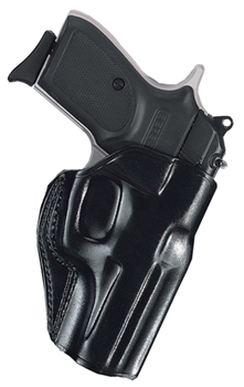 102593 Galco SG664B Stinger Belt Holster Open Top Style made of Leather with Black Fini