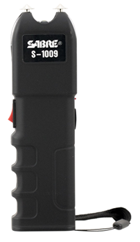 Security Equip 103034 Sabre S1009 Tactical Stun Gun w/Flashlight Black Plastic 1.25 uC Pain Rating