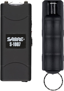 Security Equip 103037 Sabre S7BHCBK Multi-Range Protection Pack Black Plastic 2.76 uC Pain Rating Incl