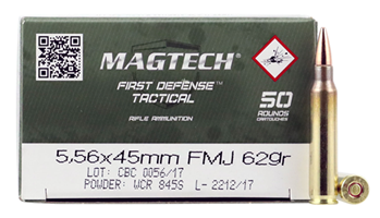 103212 Magtech 556B Tactical/Training  5.56x45mm NATO 62 gr Full Metal Jacket (FMJ) 50