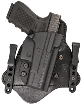 Comp-tac Victor 103547 Comp-Tac  MTAC Premier Black Kydex Holster w/Leather Backing IWB fits Glock 26-2